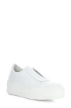 Bos. & Co. Magali Platform Slip-on Sneaker In White Verona/patent