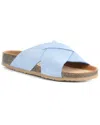 Bos. & Co. Maisie Slide Sandal In Blue
