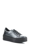Bos. & Co. Maya Platform Sneaker In Carbon Metallic Leather