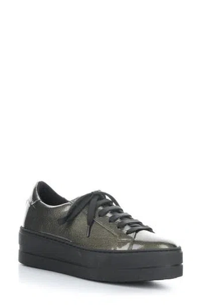 Bos. & Co. Maya Platform Sneaker In Pewter Mascara Pat