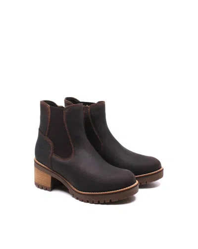 Bos. & Co. Mercy Leather Boots In Espresso In Black