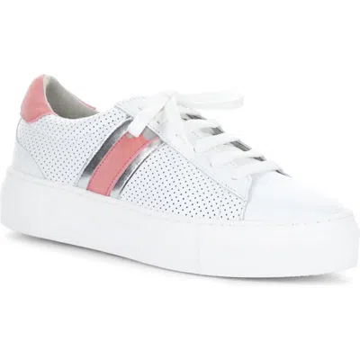 Bos. & Co. Monic Platform Sneaker In White/salmon/silver