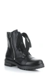 Bos. & Co. Paulie Waterproof Lace-up Bootie In Black Feel Leather
