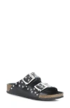 Bos. & Co. Perrin Studded Slide Sandal In Black
