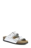 Bos. & Co. Perrin Studded Slide Sandal In White