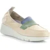 Bos. & Co. Screen Wedge Loafer In Mixed Bone Volvo