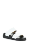 Bos. & Co. Starla Platform Slide Sandal In White
