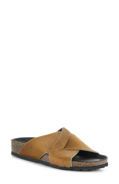 Bos. & Co. Suna Genuine Calf Hair Sandal In Orange