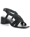 Bos. & Co. Upbeat Leather Sandal In Black Leather/rope