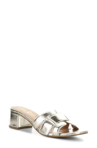 Bos. & Co. Uplift Slide Sandal In Platino Leather