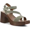 Bos. & Co. Veda Ankle Strap Platform Sandal In Green