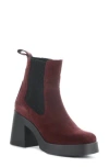 Bos. & Co. Veil Waterproof Platform Bootie In Burgundy