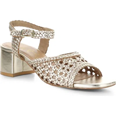Bos. & Co. Wendi Ankle Strap Sandal In Gold