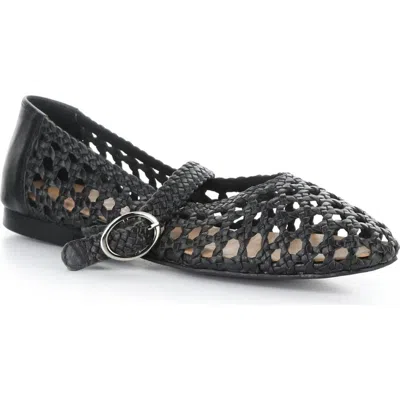 Bos. & Co. Wilda Mary Jane Flat In Black