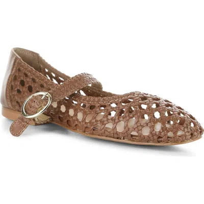 Bos. & Co. Wilda Mary Jane Flat In Brown