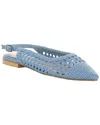 Bos. & Co. Willow Slingback Cap Toe Flat In Blue