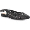 Bos. & Co. Willow Slingback Cap Toe Flat In Black