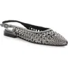 Bos. & Co. Willow Slingback Cap Toe Flat In Pewter