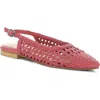 Bos. & Co. Willow Slingback Cap Toe Flat In Pink