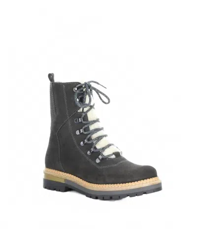 Bos. & Co. Women Ada Round Toe Suede Boots In Grey/beige In Gray