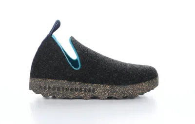 Bos. & Co. Women's City Sneaker In Anthracite In Animal Print