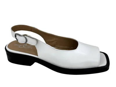 BOS. & CO. WOMEN'S ELENA SLING-BACK HEEL IN WHITE