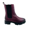 Bos. & Co. Women Lock Zip Up Boot In Bordeaux/black In Multi