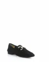 Bos. & Co. Women's Macie Suede Slip-on Shoes In Black In Black