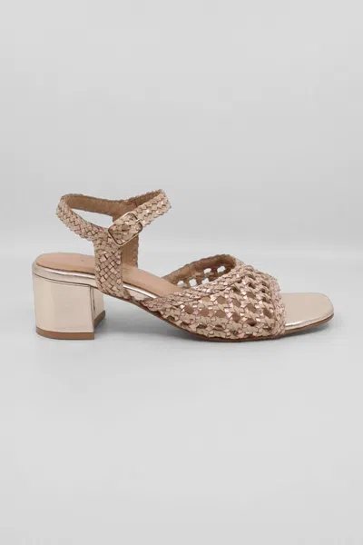 Bos. & Co. Women's Wendi Woven Leather Sandals In Pink Mix In Gold