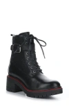 Bos. & Co. Zing Waterproof Combat Boot In Black Feel/flannel