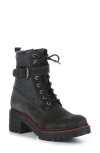 Bos. & Co. Zing Waterproof Combat Boot In Grey Suede/flannel