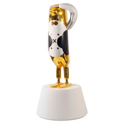 Pre-owned Bosa Hopebird Decoration 10 Glossy Gold White And Black By