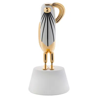 Pre-owned Bosa Hopebird Decoration 4 Glossy Gold White And Black By