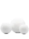 Bosa Sphere-sculpture (set Of 3) In White