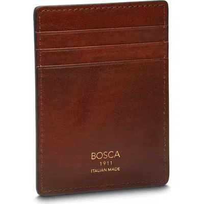 Bosca Dolce Italia Front Pocket Wallet In Dark Brown