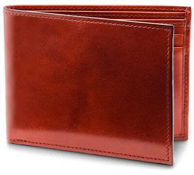 Pre-owned Bosca Men's Wallet, Old Leather Executive I.d. Wallet With Rfid Blocking, Cognac In Brown