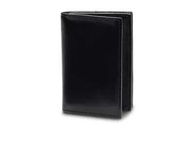 Bosca Nappa Vitello Collection - Gusseted Card Case Wallet Black Leather: One Size