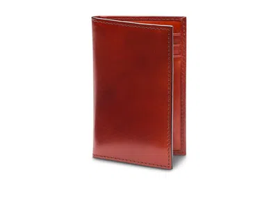 Bosca Old Leather Collection - 8 Pocket Credit Card Case Wallet Cognac Leather: One Size In Red