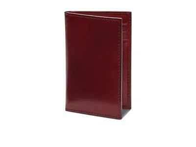 Bosca Old Leather Collection - 8 Pocket Credit Card Case Wallet Dark Brown Leather: One Size In Red