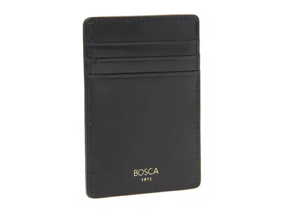 Bosca Old Leather Collection - Deluxe Front Pocket Wallet Bi-fold Wallet Black Leather: One Size