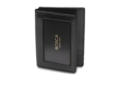 Bosca Old Leather Collection - Front Pocket Wallet Bill-fold Wallet Black Leather: One Size