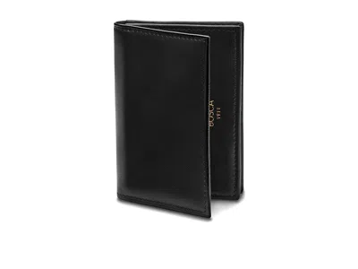 Bosca Old Leather Collection - Gusseted Card Case Wallet Black Leather: One Size