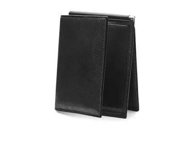 Bosca Old Leather Collection - Money Clip W/ Pocket Wallet Black Leather: One Size