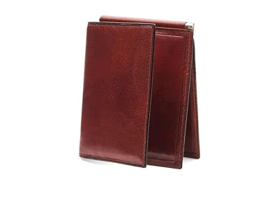 Bosca Old Leather Collection - Money Clip W/ Pocket Wallet Dark Brown Leather: One Size