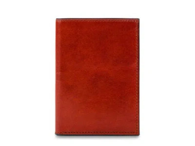 Bosca Old Leather Passport Case In Red