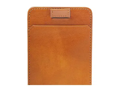 Bosca Old Leather - Pull Tab Card Case Wallet Handbags Saddle: One Size In Yellow