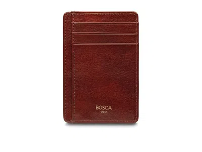 Bosca Old Leather - Seven-pocket Id Rfid Card Case Wallet Handbags Dark Brown: One Size