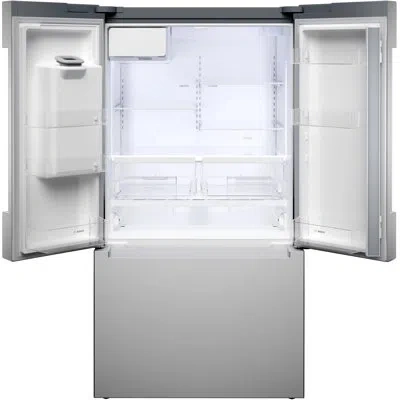 Bosch 100 Series Free-standing Fridge-freezer In Stainless Steel