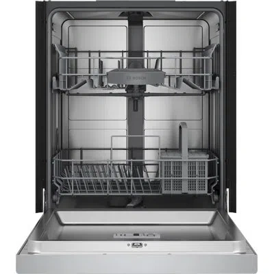 Bosch 24" Recessed Handle 100 Series Dishwasher In Stainless Steel