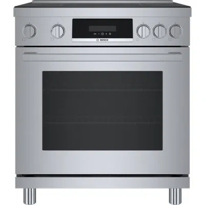 Bosch 30"  800 Series Industrial-style Induction Range In Stainless Steel